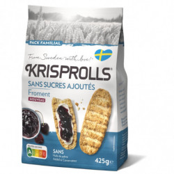 KRISPROLLS - Pain Froment Sans Sucres Ajoutés - paquet de 425 g Sonico.fr
