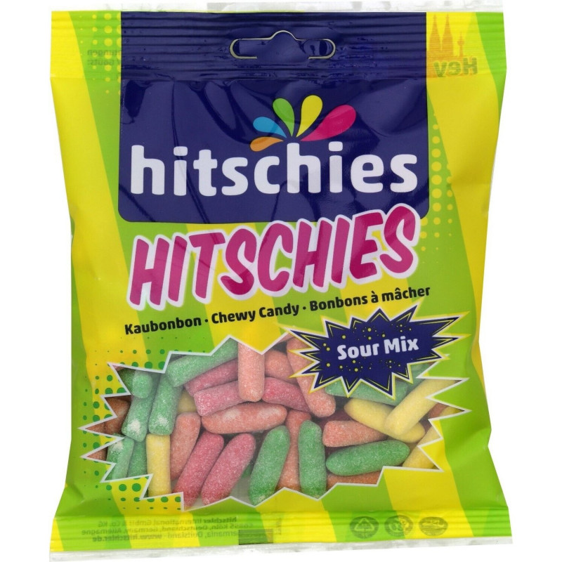 HITSCHIES - Bonbons à mâcher Sour Mix - paquet de 140 g Sonico.fr