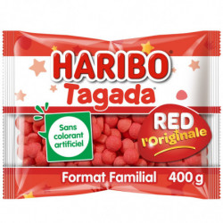 HARIBO - Bonbons Fraise Tagada Red Original - sachet de 400 g Sonico.fr