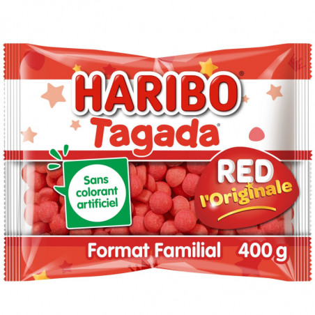 HARIBO - Bonbons Fraise Tagada Red Original - sachet de 400 g Sonico.fr