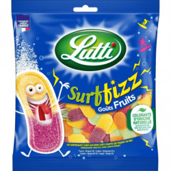 LUTTI - Bonbons Surffizz goût fruits - sachet de 200 g Sonico.fr