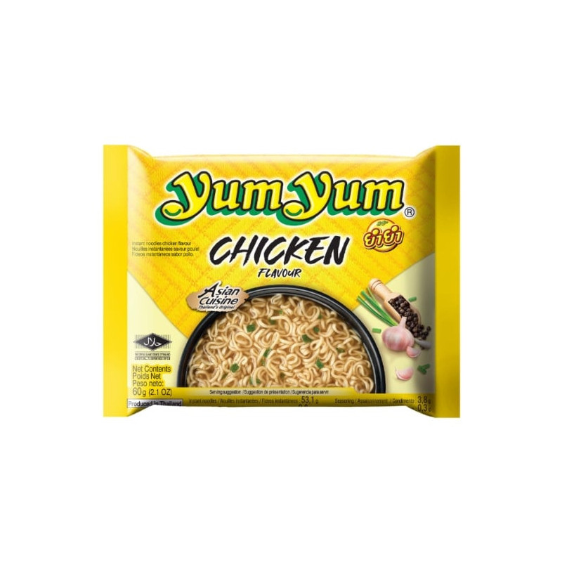YUM YUM - Nouilles Instantanées Poulet - paquet de 60 g Sonico.fr