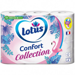 LOTUS - Confort Collection Blanc Papier toilette Aqua Tube - paquet de 6 rouleaux Sonico.fr