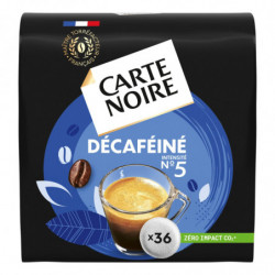 CARTE NOIRE - décaféiné n°5 Café dosettes Compatibles Senseo - boite de 36 dosettes Sonico.fr