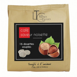 LE TEMPS DES CERISES - saveur Noisette Café dosettes Compatibles Senseo - boite de 16 dosettes Sonico.fr