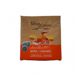 LE TEMPS DES CERISES - saveur Moka Caramel Café dosettes Compatibles Senseo - boite de 16 dosettes Sonico.fr