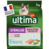 ULTIMA - Croquettes pour chat Stérilisé Bien-être Digestif à la Truite - sac de 3 kg Sonico.fr