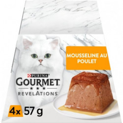 PURINA GOURMET - Révélations Mousseline Au Poulet Nappée De Sauce - Pâtée pour chat  - 4x57 g Sonico.fr