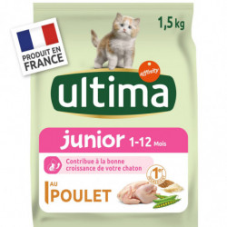 ULTIMA - Croquettes pour chat Junior au Poulet - sac de 1,5 kg Sonico.fr