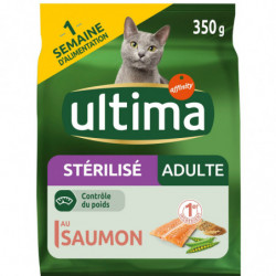 ULTIMA - Croquettes pour chat Adulte Stérilisé au Saumon - sac de 350 g Sonico.fr