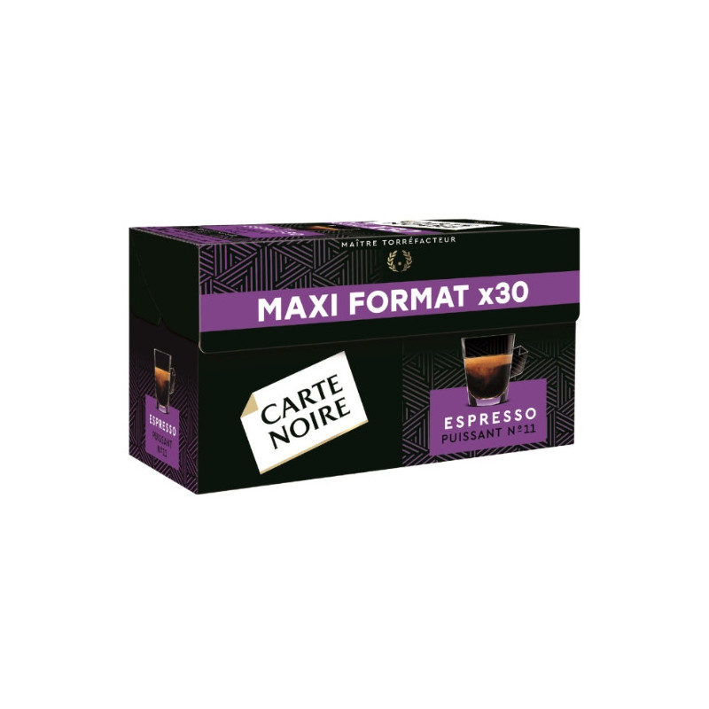CARTE NOIRE - Espresso Puissant N°11 Café Compatibles Nespresso - boite de 30 capsules - 159 g Sonico.fr