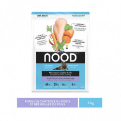 NOOD - Croquettes pour chat Adulte au Poulet et aux Légumes - sac de 3 kg Sonico.fr