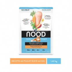 NOOD - Croquettes pour chat Adulte au Poulet et aux Super-aliments - sac de 1,42 kg Sonico.fr