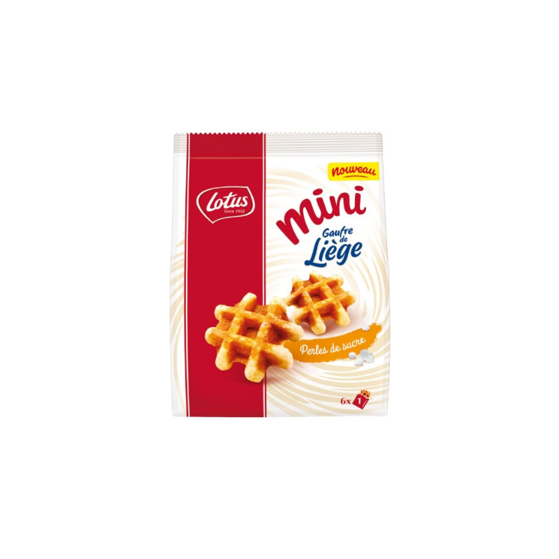 LOTUS - Mini Gaufres de liège au Perles de sucre - paquet de 171 g Sonico.fr