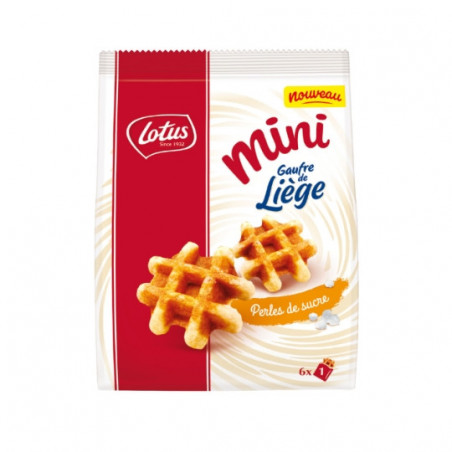 LOTUS - Mini Gaufres de liège au Perles de sucre - paquet de 171 g Sonico.fr
