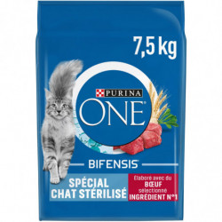 PURINA ONE - Croquettes pour chat Stérilisé au Buf - sac de 7,5 kg Sonico.fr