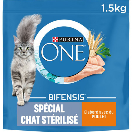 PURINA ONE - Croquettes pour chat Stérilisé au Poulet - sac de 1,5 kg Sonico.fr