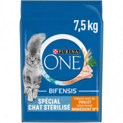PURINA ONE - Croquettes pour chat Stérilisé au Poulet - sac de 7,5 kg Sonico.fr