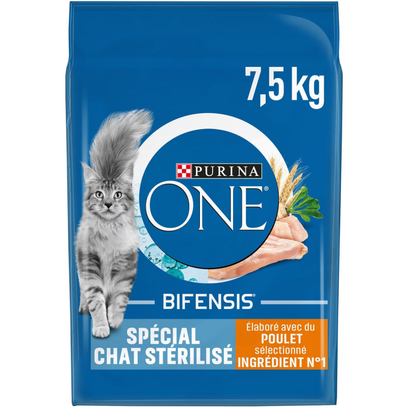 PURINA ONE - Croquettes pour chat Stérilisé au Poulet - sac de 7,5 kg Sonico.fr