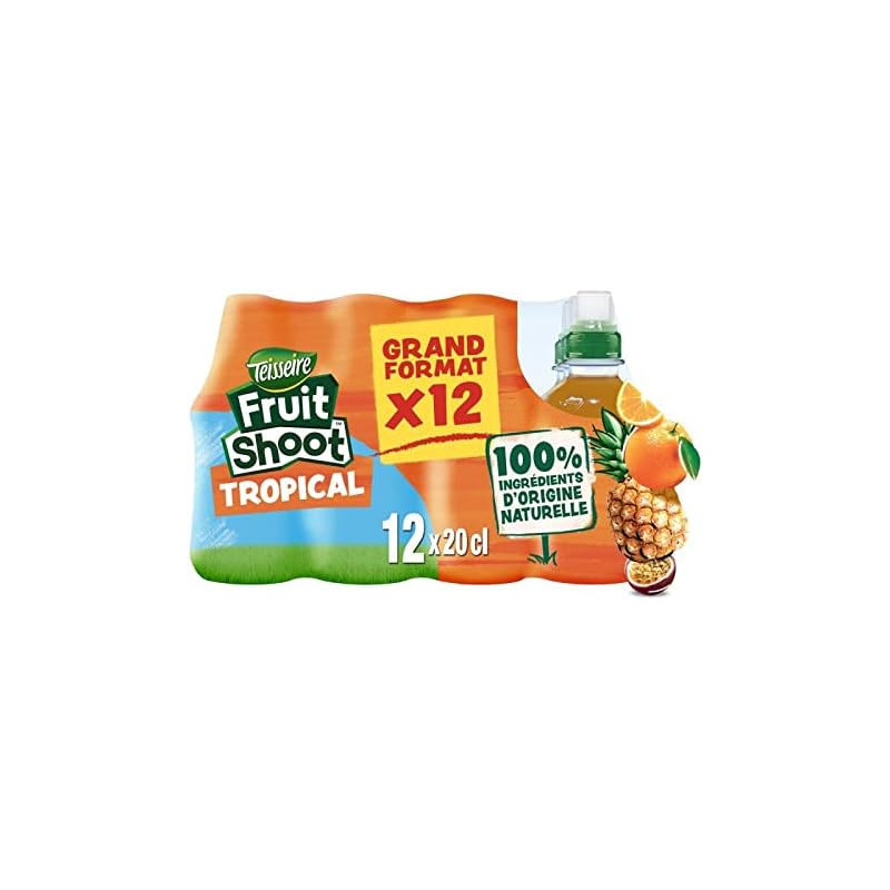 TEISSEIRE - Fruit Shoot Tropical Boisson aux fruits - pack de 6 bouteilles de 20 cl Sonico.fr
