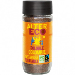 ALTER ECO - Café soluble bio Colombie pur arabica - pot de 100 g Sonico.fr