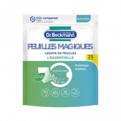 DR BECKMANN - Lessive L'Essentiel Feuilles Magiques - paquet de 25 feuilles Sonico.fr