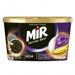 MIR - Lessive Capsule Raviveur Black Noir Et Foncés - boîte de 20 capsules Sonico.fr