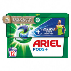 ARIEL - Lessive Capsule Active Odor Defense Tout-En-1 - boite de 12 capsules Sonico.fr