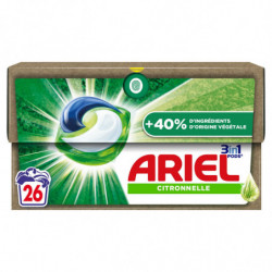 ARIEL - Lessive Capsules 3en1 Pods Citronnelle - boite de 26 capsules Sonico.fr