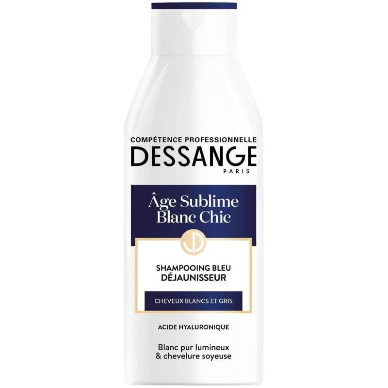 DESSANGE - Age Sublime Blanc Chic Shampoing Bleu Déjaunisseur Cheveux Blancs - flacon de 250 ml Sonico.fr