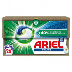 ARIEL - Lessive Capsules 3en1 Pods Orange - boite de 26 capsules Sonico.fr
