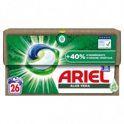 ARIEL - Lessive Capsules 3en1 Pods Aloe Vera - boite de 26 capsules Sonico.fr