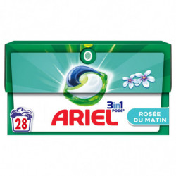 ARIEL - Lessive Capsule Rosée du Matin 3en1 pods - boîte de 28 capsules Sonico.fr