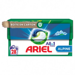 ARIEL - Lessive Capsule Alpine Tout-En-1 - boite de 28 capsules Sonico.fr