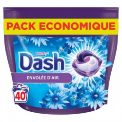 DASH - Lessive Capsule Tout-En-1 Envolée d'Air - boîte de 40 capsules Sonico.fr