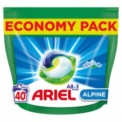 ARIEL - Lessive Capsule Alpine Tout-En-1 - boite de 40 capsules Sonico.fr
