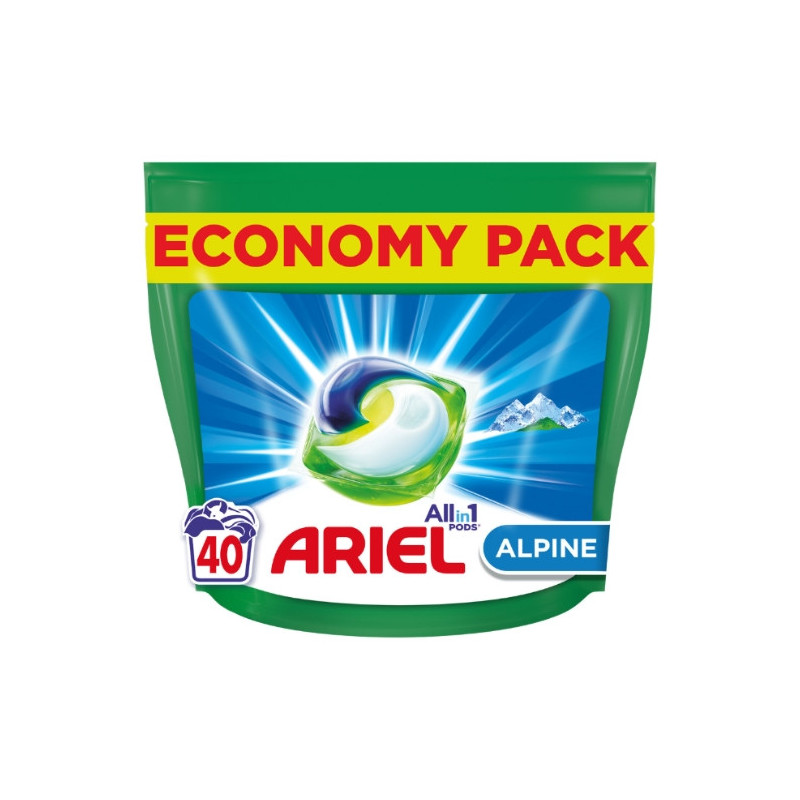 ARIEL - Lessive Capsule Alpine Tout-En-1 - boite de 40 capsules Sonico.fr