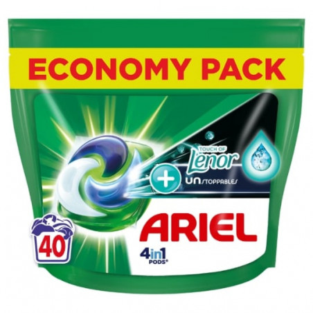 ARIEL - Lessive Capsule Unstoppables Touch of Lenor 4en1 Pods - boîte de 40 capsules Sonico.fr