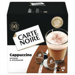 CARTE NOIRE - Cappuccino Café dosettes Compatibles Dolce Gusto - boite de 16 capsules Sonico.fr
