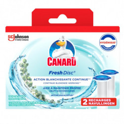 CANARD WC - Recharges Fresh Disc Eucalyptus - boite de 2 X 6 Disques Sonico.fr