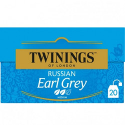 TWININGS - Russian Earl Grey Thé noir aromatisé bergamote citron - 20 sachets - 30 g  Sonico.fr