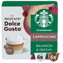 STARBUCKS - Cappuccino Café dosettes Compatible Dolce Gusto - boite de 12 capsules Sonico.fr