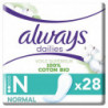ALWAYS - Dailies Cotton Protection Bio Normal - boite de 28 Protège-Slips Sonico.fr