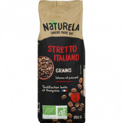 NATURELA - Stretto Italiano Café en grains Bio - paquet de 250 g Sonico.fr