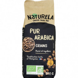 NATURELA - Pur Arabica intensité 7 Café en grains Bio - paquet de 500 g Sonico.fr
