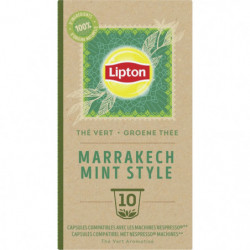 LIPTON - Marrakech Mint Capsules de thé vert à la menthe - 10 capsules Compatibles Nespresso Sonico.fr