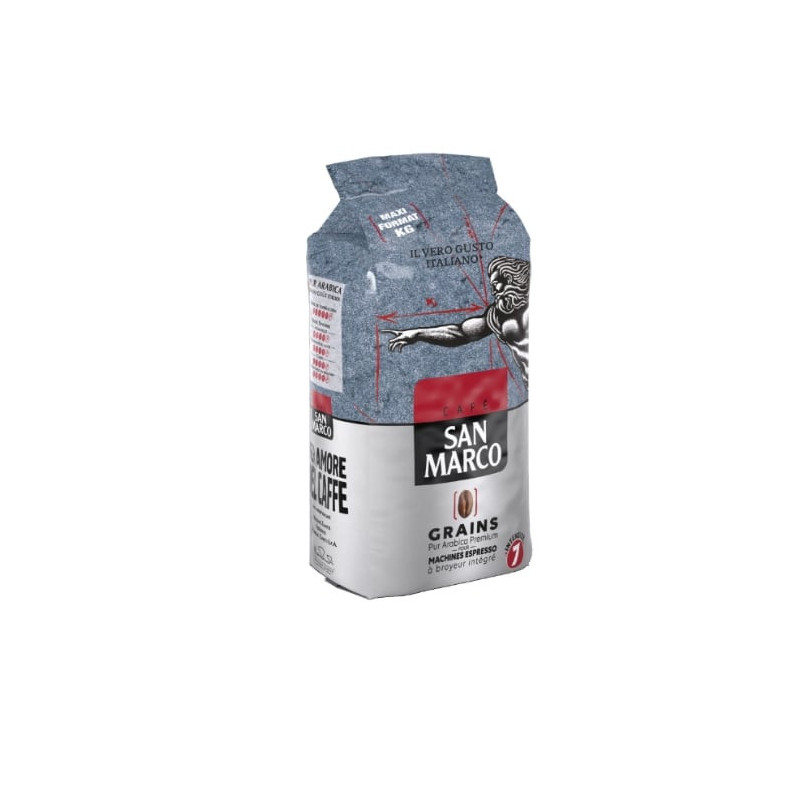SAN MARCO - Grains n°7 Café en grains - paquet de 1 kg Sonico.fr