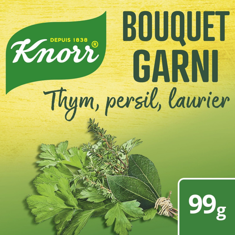 KNORR - Bouillon Bouquet Garni Thym Persil Laurier - boite de 99 g Sonico.fr