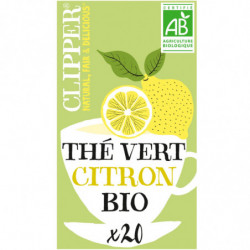 CLIPPER - Thé vert Bio Citron - boite de 20 sachets - 35 g Sonico.fr