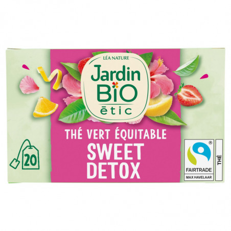 JARDIN BIO ETIC - Thé vert Sweet Détox Bio - boîte de 20 sachets Sonico.fr